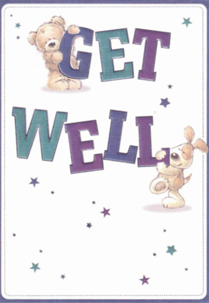 A true tribute to compassion, this whimsical get well card features the spirited duo of a bear and a puppy, each figure brought to life with a soft, intimate brushwork that channels the nurturing spirit of the Hatton community. Playful stars are delicately scattered around the scene, reminiscent of the uplifting energy found at local gatherings or the gentle twinkle of streetlights along Hatton's evening walkways. The text-confidently bold and shaded in purples and aquas-is both grounding and uplifting, echoing the fresh, quietly celebratory palettes favoured by nearby florists. There's a palpable sense of touch in the fluffy contours of the bear and the velvety smoothness of the puppy's ears, inviting you to imagine their gentle embrace. Envision sending this card alongside a bouquet crafted in Hatton, each element working in harmony to express heartfelt care and local pride. The scene's lightness and clarity is refreshing and reassuring, perfect for raising the spirits of anyone on the mend. The artwork's sincerity, from every shaded star to the animals' inviting smiles, beautifully mirrors the kindness and optimism found within the Hatton neighbourhood and Florist Hatton's thoughtful creations.